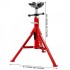 Suport cu role pentru tevi, Cap in V, Portabil, Pliabil, capacitate 1140 kg, Inaltime reglabila 71-131 cm [2]