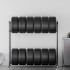 Suport mobil pentru 12 anvelope, 4 x roti, 1585 x 570 x 1520 mm, max 180 kg, 2 rafturi cu inaltime ajustabila, Otel [6]