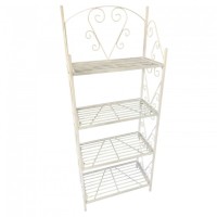 Suport pentru flori Vivatechnix VMD-1060 Alb, 60x30x155 cm, 3 polite, demontabil