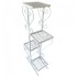 Suport pentru flori Vivatechnix VMD-1064, Alb, 50x22x105 cm, picioare reglabile [2]