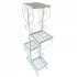 Suport pentru flori Vivatechnix VMD-1064, Alb, 50x22x105 cm, picioare reglabile [4]
