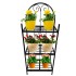 Suport pentru flori Vivatechnix VMD-1073, Negru, 50x30x125 cm, 3 polite, demontabil [2]