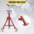 Suport pentru tevi 1/2-12 inch, Portabil, 3 x roti, capacitate 400 kg, Inaltime reglabila 71-131 cm [5]