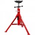 Suport pentru tevi cu cap in V cu 4 role, Portabil, Inaltime reglabila 71-131 cm, capacitate 680 kg [4]