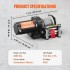 Troliu electric 12V, capacitate 908 kg, Lungime cablu 12 m, Telecomanda cu fir, IP55, pentru barci, ATV, Remorci [5]