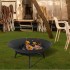 Vatra foc pentru terasa, camping, Otel, Diametru 550 mm, Negru, Inaltime 24 cm [4]