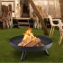 Vatra foc pentru terasa, camping, Vivatechnix Otel Carbon, Diametru 770 mm, Negru, Inaltime 28 cm [3]