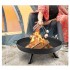 Vatra foc pentru terasa, camping, Vivatechnix Otel Carbon, Diametru 770 mm, Negru, Inaltime 28 cm [4]