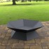 Vatra pentru terasa/gradina, Hexagon Fire Pit KRO-1072, Otel, Negru, diametru 870 mm, grosime 3 mm [2]