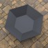 Vatra pentru terasa/gradina, Hexagon Fire Pit KRO-1072, Otel, Negru, diametru 870 mm, grosime 3 mm [5]