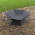 Vatra pentru terasa/gradina, Hexagon Fire Pit KRO-1072, Otel, Negru, diametru 870 mm, grosime 3 mm [6]