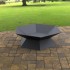 Vatra pentru terasa/gradina, Hexagon Fire Pit KRO-1072, Otel, Negru, diametru 870 mm, grosime 3 mm [7]
