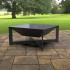 Vatra pentru terasa/gradina, Square Fire Pit KRO-1077, Otel, Negru, 600x600x300 mm, grosime 3 mm [2]
