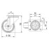 Roata pivotanta din poliamida 100 mm - 160 kg TENTE 3470UFR100P62 blue [2]