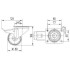 Roata pivotanta cu frana poliamida 80 mm cu furca inox - 200 kg TENTE 8477UOO080P62 [2]