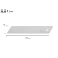 Set LB-SOL-10 - lame japoneze nesegmentate de 18 mm, 10 bucati, Olfa